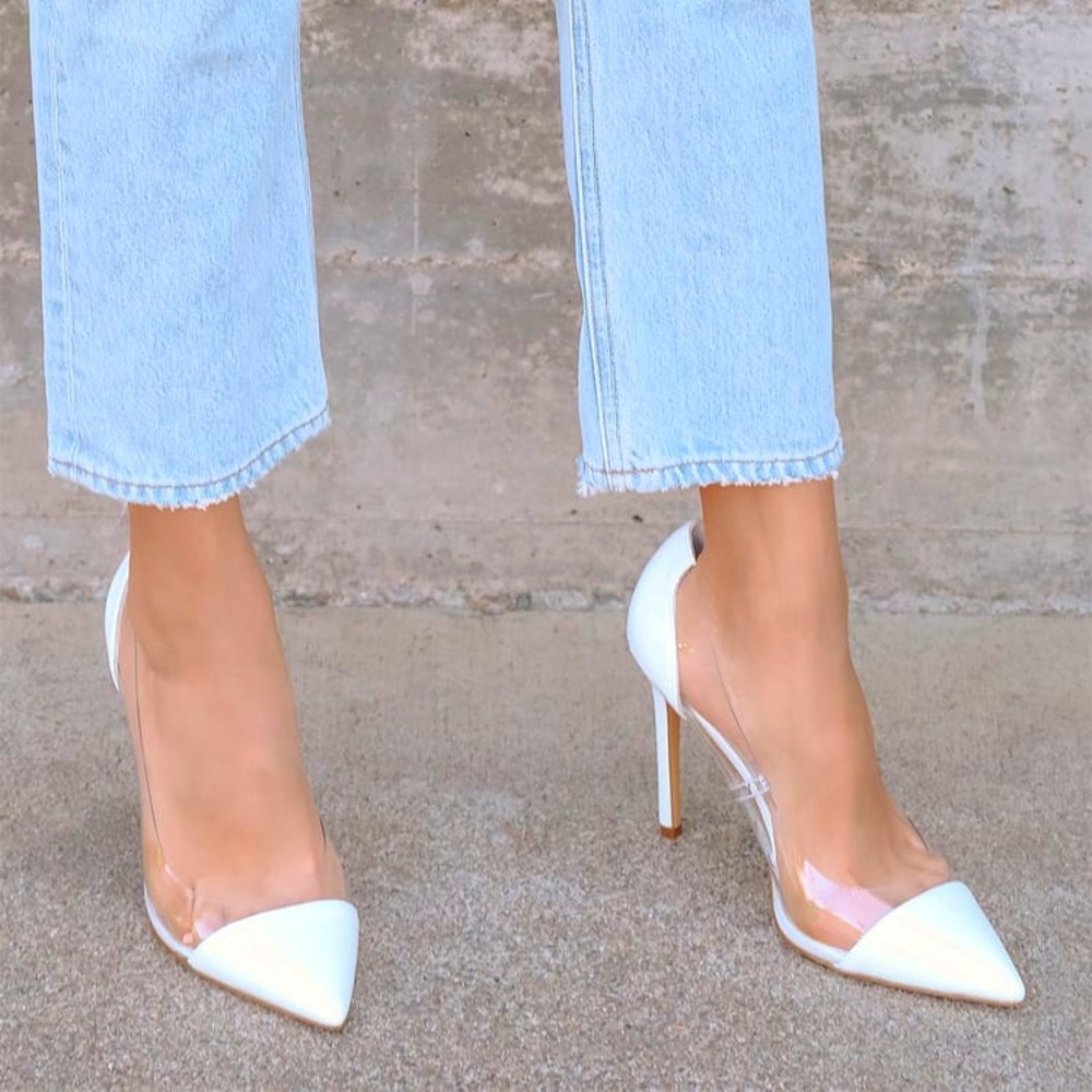 LULUS White Heels Size 8